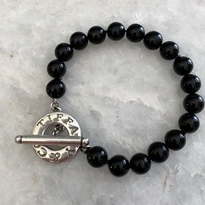 Tiffany & Co. Black Onyx Bead Bracelet in Sterling Silver